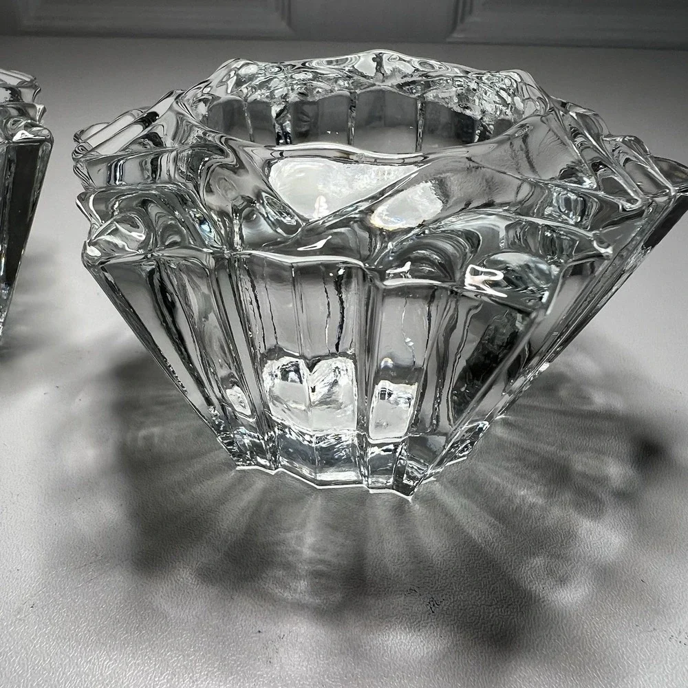 Set of 2 Crystal Prism 2 Inch Votive Candle Holder
